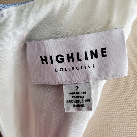 Highline Collective Sleeveless Stripe Dress Cream Blue Orange Peach Size 2 - Picture 9 of 10